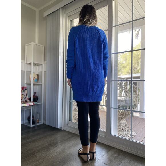 FREE PEOPLE Sunday Scoop Hi-Low Tunic Sweater oversized Cotton Blend XS/TP - Picture 2 of 11